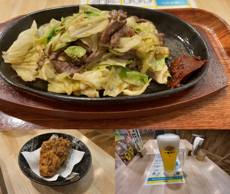 ウェルビー福岡のサウナ飯｜辛味噌焼肉とクリスピーチキンで一杯