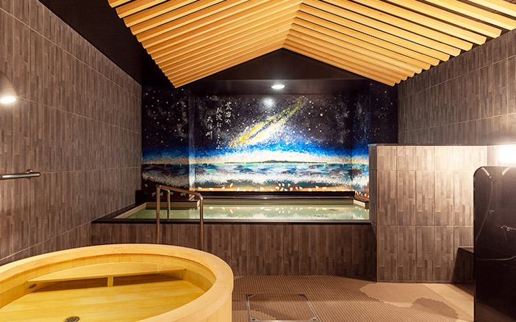 外気浴の雰囲気：ホテルグローバルビュー新潟