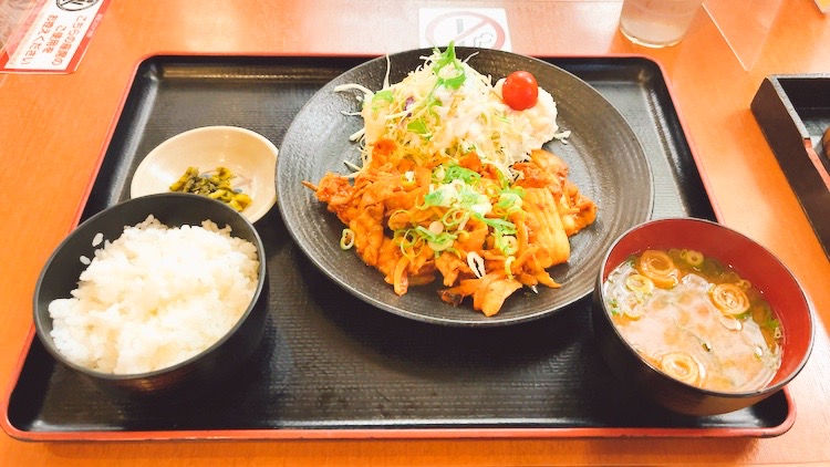 オモニの豚キムチ膳 ｜堺浜楽天温泉祥福のレストラン