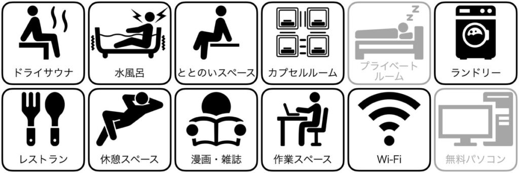 天然温泉 湯〜ねるの設備／サービス